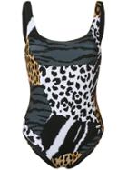 Moschino Animal Print Swimsuit - Black