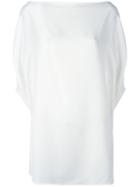 Jil Sander - Boat Neck Shift Blouse - Women - Silk/viscose - 36, White, Silk/viscose