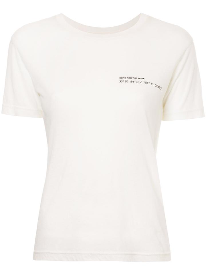 Song For The Mute Coordinates Slim Tee - White