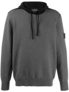Stone Island Shadow Project Logo Patch Hoodie - Grey