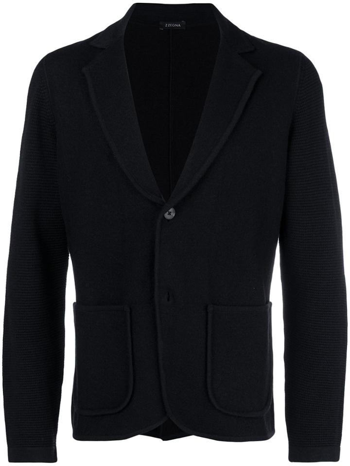 Ermenegildo Zegna Slim-fit Knit Blazer - Blue