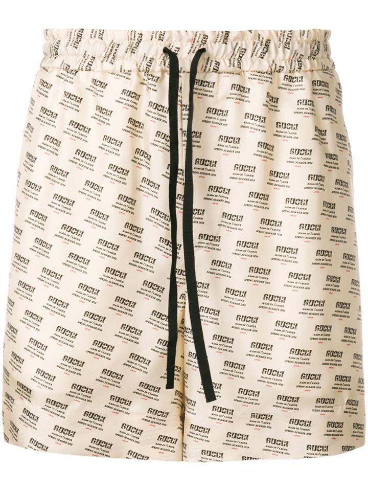Gucci Gg Monogram Shorts - Nude & Neutrals