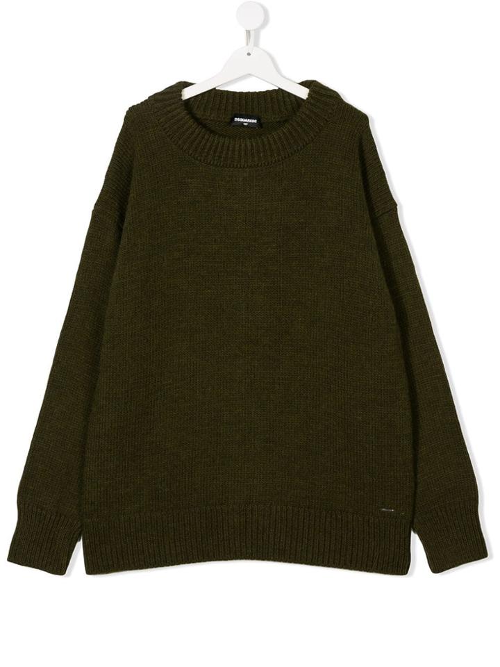 Dsquared2 Kids Teen Loose Fit Jumper - Green