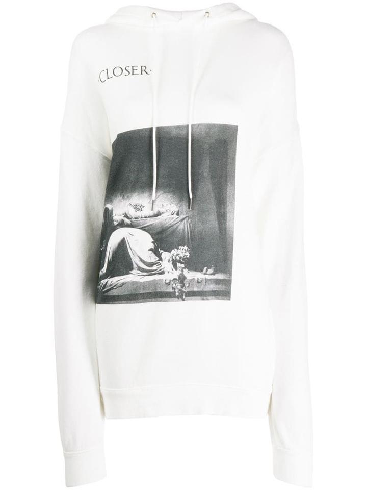 R13 Closer Oversized Hoodie - White