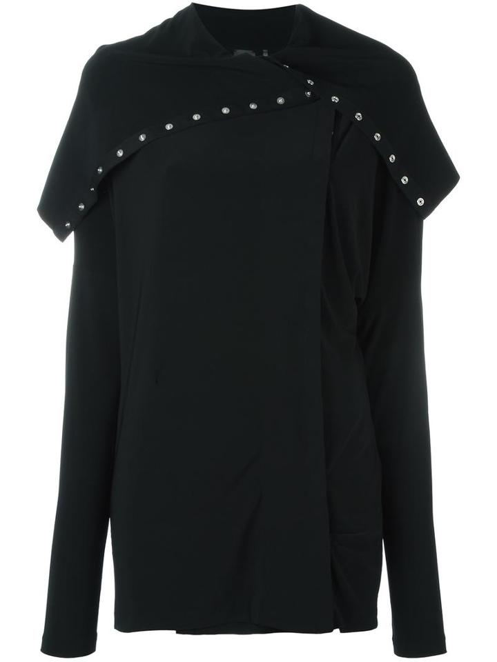 Norma Kamali 'side Snap' Cardigan, Women's, Size: Small, Black, Polyester/spandex/elastane