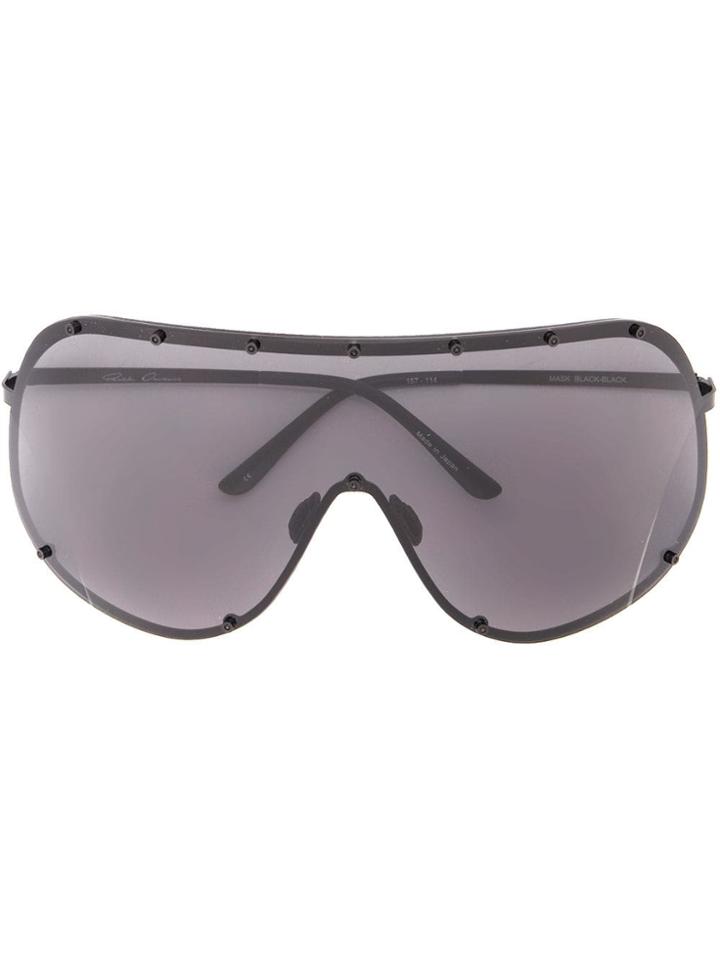 Rick Owens Larry Shield Sunglasses - Black