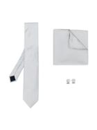 Corneliani Tie And Cufflinks Set - Grey
