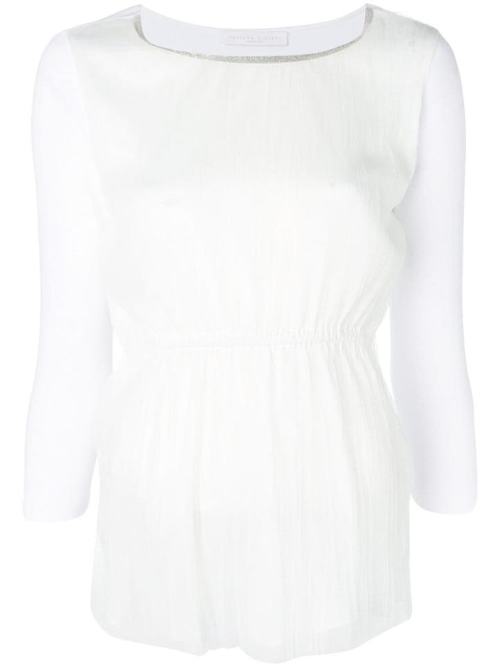 Fabiana Filippi Plissé Panel Sweatshirt - White