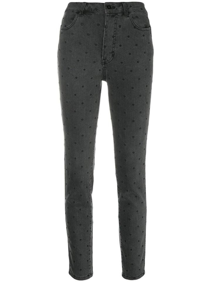 Ulla Johnson Dotted Cropped Jeans - Black