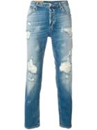 Dondup Ripped Carrot Fit Jeans - Blue