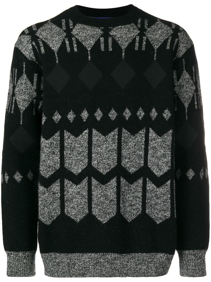 Junya Watanabe Man Geometric Pattern Jumper - Black