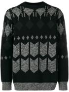 Junya Watanabe Man Geometric Pattern Jumper - Black