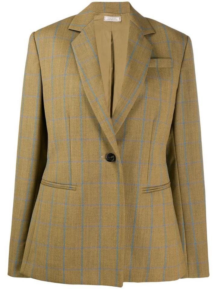 Nina Ricci Check Oversized Blazer - Neutrals