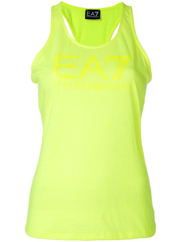 Ea7 Emporio Armani Logo Racer Vest - Yellow & Orange