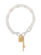 Mm6 Maison Margiela Wrapped-chain Necklace - White