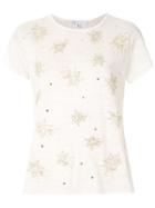 Nk Flame Embroidered T-shirt - White