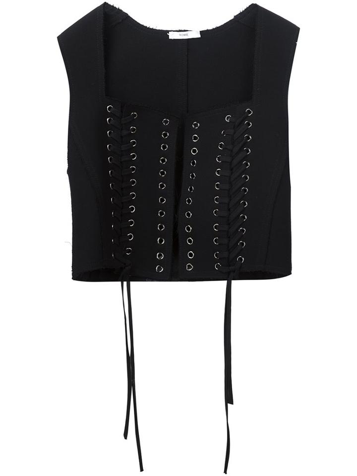 Tome Tie Fastening Cropped Waistcoat