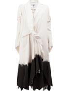 Aganovich Asymmetric Midi Coat, Women's, Size: 36, Black, Cotton