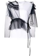 Act N&deg;1 Tulle Panels T-shirt - White