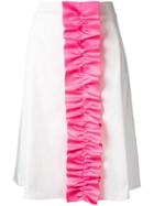 Paskal Ruffled Trim Skirt, Size: Medium, Yellow/orange, Cotton/spandex/elastane