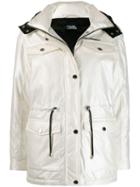 Karl Lagerfeld Drawstring Waist Jacket - White