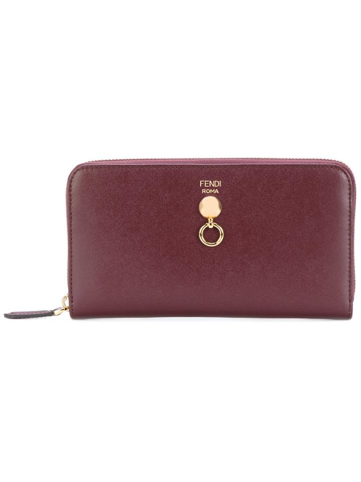 Fendi Zip Around Purse - Pink & Purple