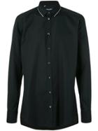 Dolce & Gabbana Contrast Stitch Trim Collar Shirt - Black