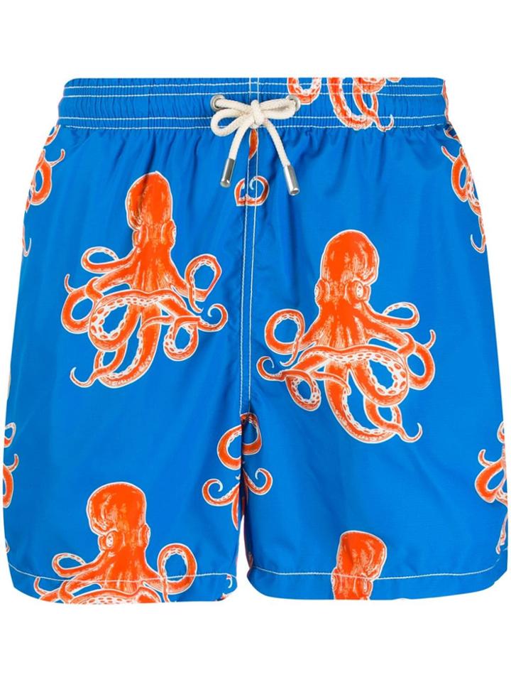 Mc2 Saint Barth Graphic Print Swim Shorts - Blue