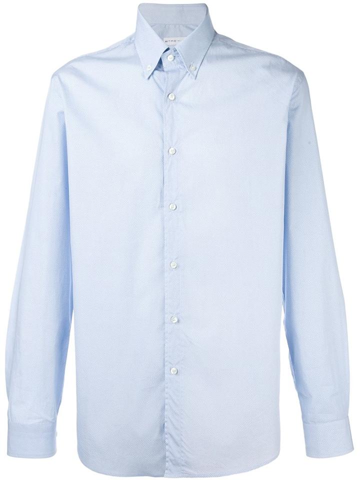 Etro Button Down Shirt, Men's, Size: 45, Blue, Cotton