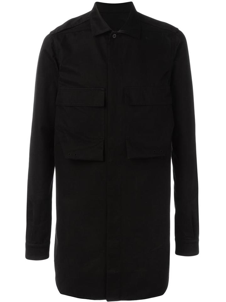 Rick Owens Drkshdw Cargo Shirt, Men's, Size: Medium, Black, Cotton