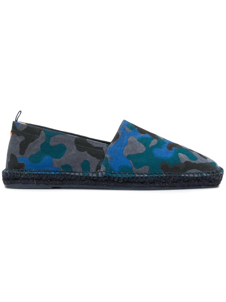 Castañer Pablo Camouflage Print Espadrilles - Blue