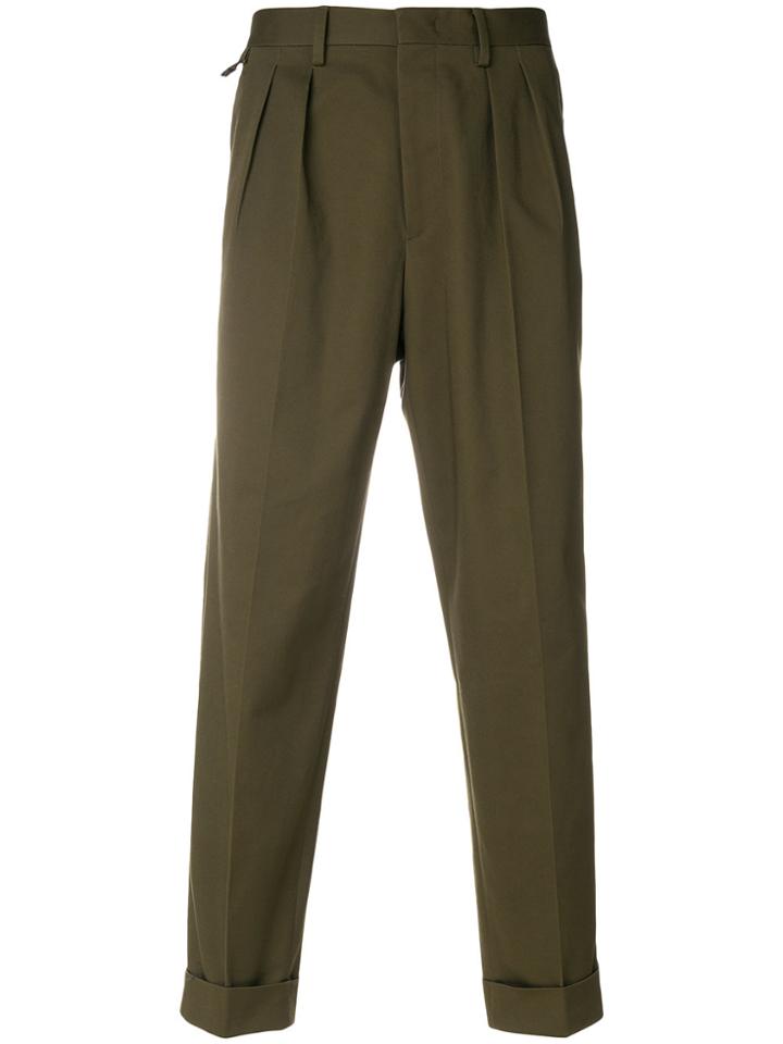 Pt01 Straight-leg Trousers - Green