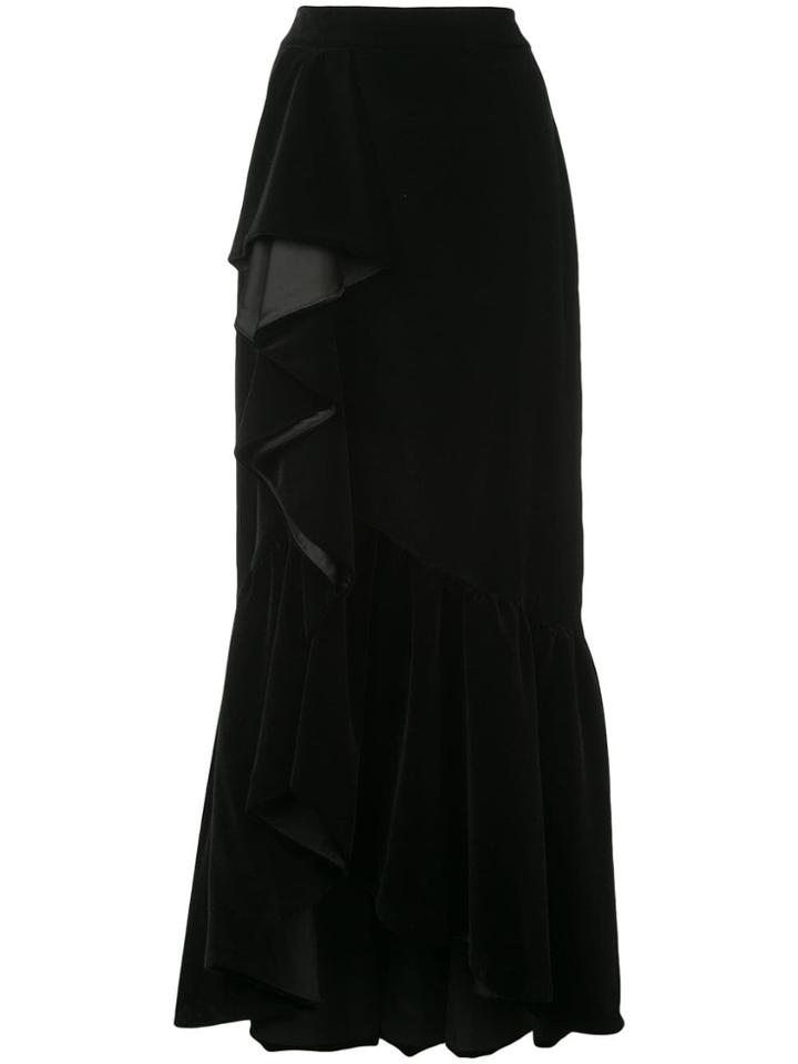 Alice+olivia Frilled Loose Skirt - Black