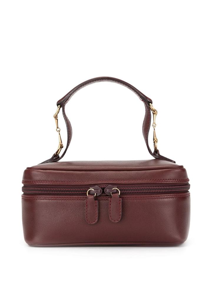 Gucci Vintage Horesbit Cosmetic Vanity Handbag - Brown