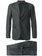 Tagliatore Pinstripe Formal Suit - Blue