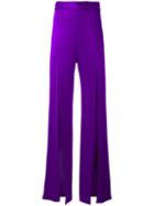 Balmain Thigh Split Trousers, Women's, Size: 36, Pink/purple, Polyamide/spandex/elastane/viscose