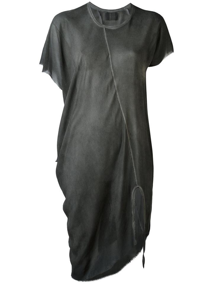 Lost & Found Ria Dunn - Draped T-shirt Dress - Women - Silk/spandex/elastane - Xs, Grey, Silk/spandex/elastane