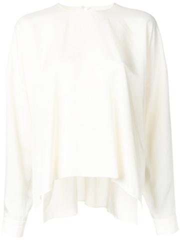 Ms Min - Flared Blouse - Women - Triacetate - M, White, Triacetate
