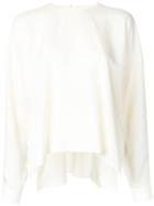 Ms Min - Flared Blouse - Women - Triacetate - M, White, Triacetate