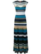 Missoni Striped Long Dress - Blue