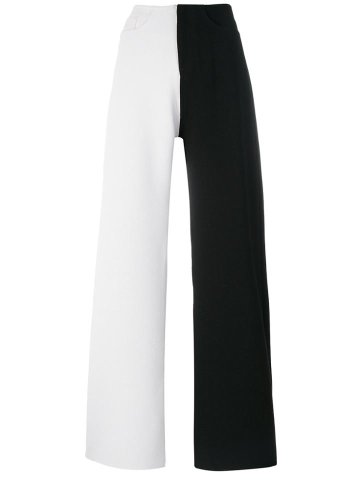 Marques'almeida Colourblock Wide Leg Trousers - Black