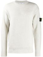 Stone Island Long-sleeve Fitted Sweater - Neutrals