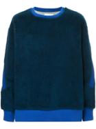 Facetasm Oversized Textured Sweater - Blue