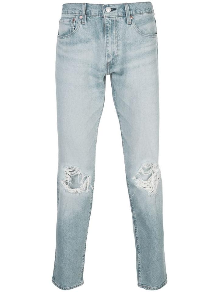 Levi's Ripped Detail Tapered Jeans - Blue