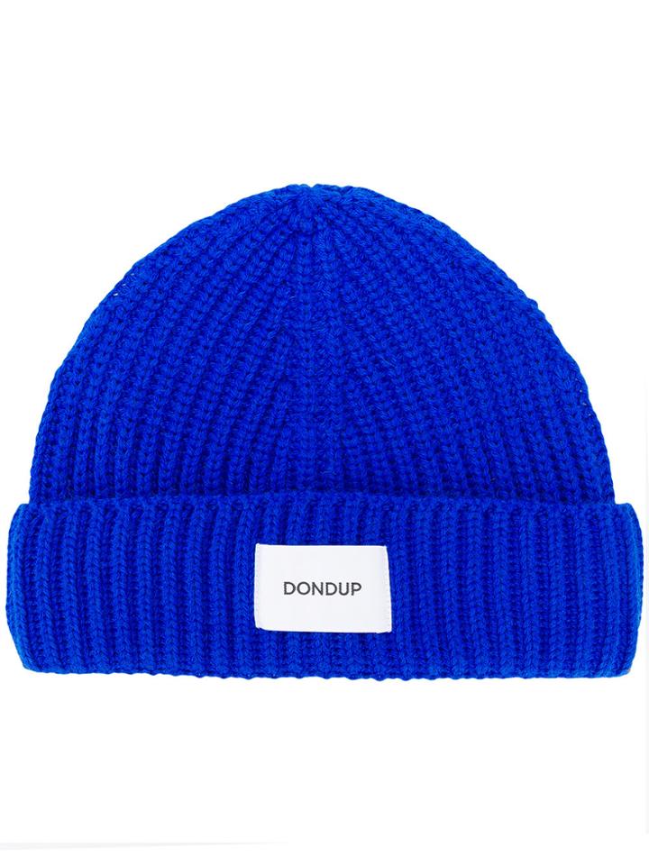 Dondup Logo Patch Beanie - Blue