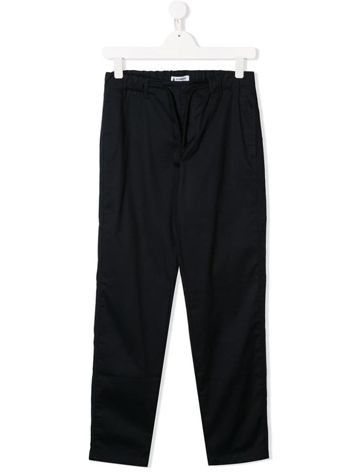 Dondup Kids Drawstring-waist Trousers - Blue