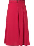 Marni Pleated A-line Skirt - Red
