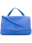 Zanellato Large Foldover Shoulder Bag - Blue