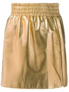 Miu Miu Metallic Effect Skirt - Gold