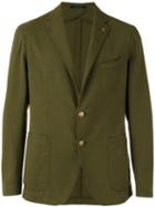 Tagliatore Two Button Blazer, Men's, Size: 48, Green, Silk/cotton/spandex/elastane/viscose
